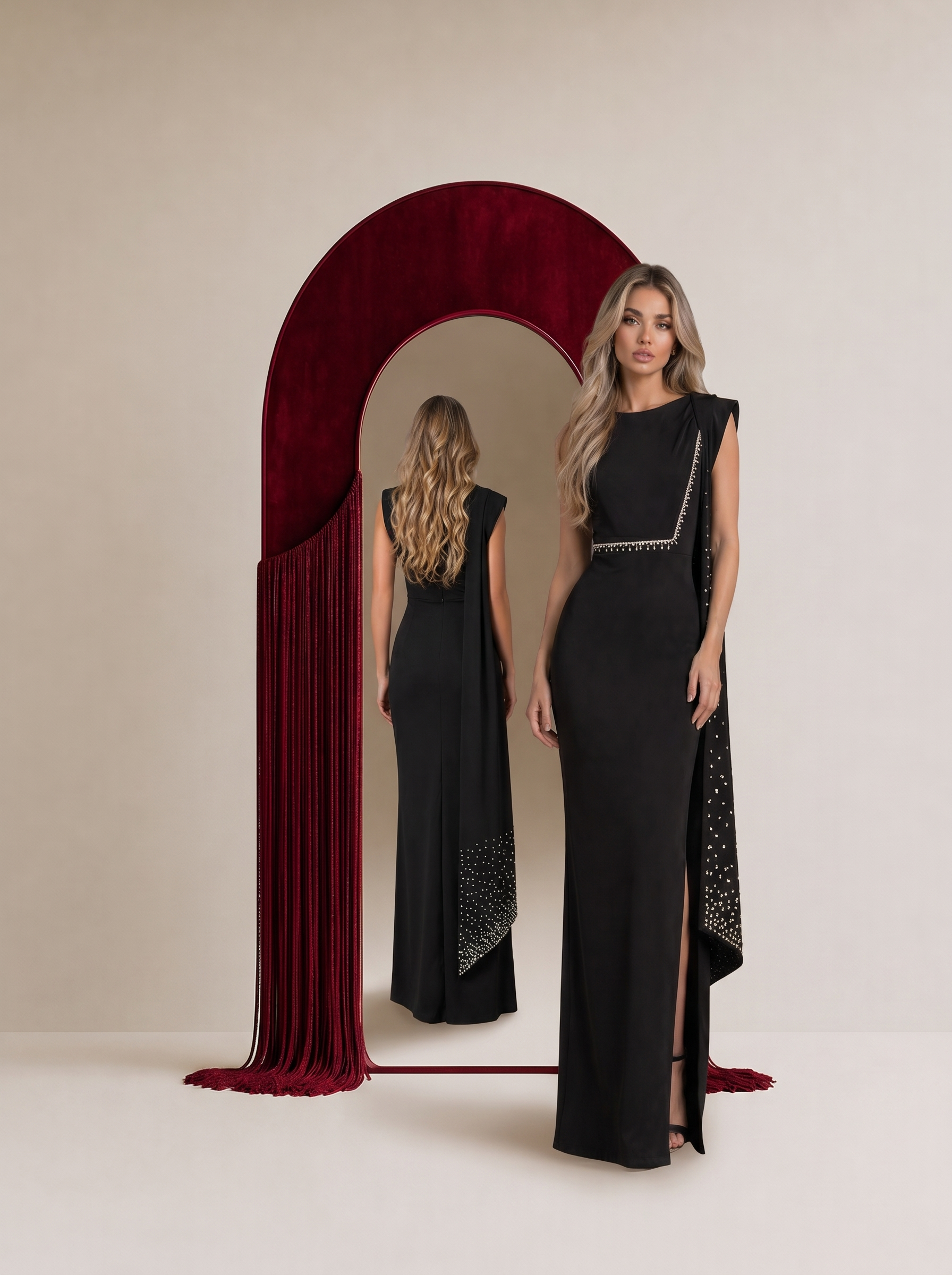 Midnight Veil Gown